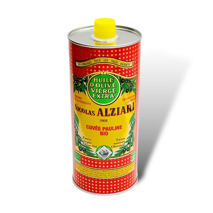 1l tin Olive oil fruity and intense - Cuvée Pauline - ORGANIC* - Alziari 