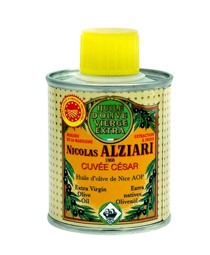 [4555] 100ml Dose Natives Olivenöl Extra - Cuvée Cesar GUB Nizza - Alziari